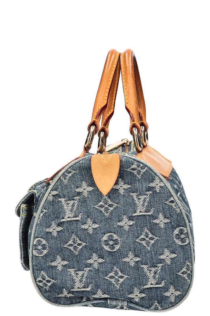 LOUIS VUITTON Neo Speedy Bag Denim Blue