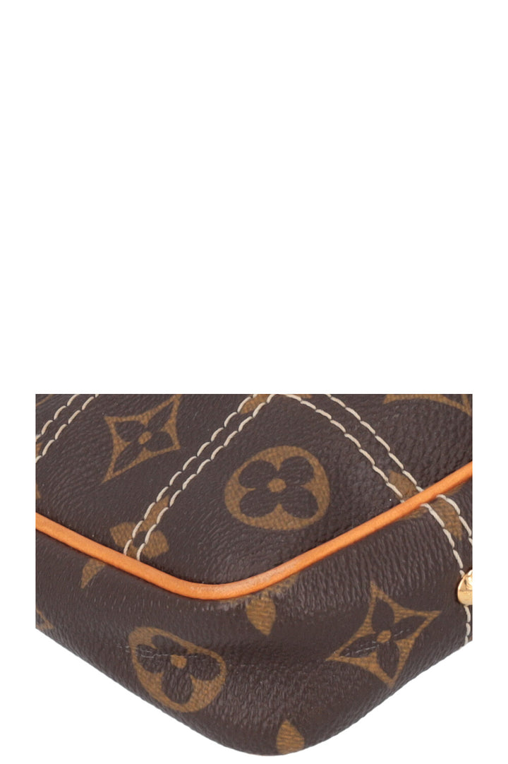 LOUIS VUITTON Quilted Rivet Pochette MNG Canvas