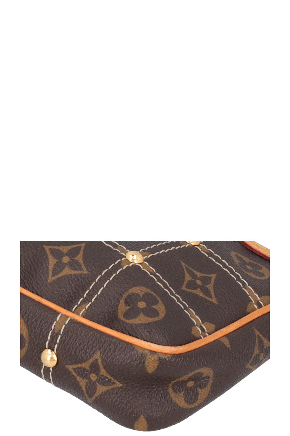 LOUIS VUITTON Quilted Rivet Pochette MNG Canvas