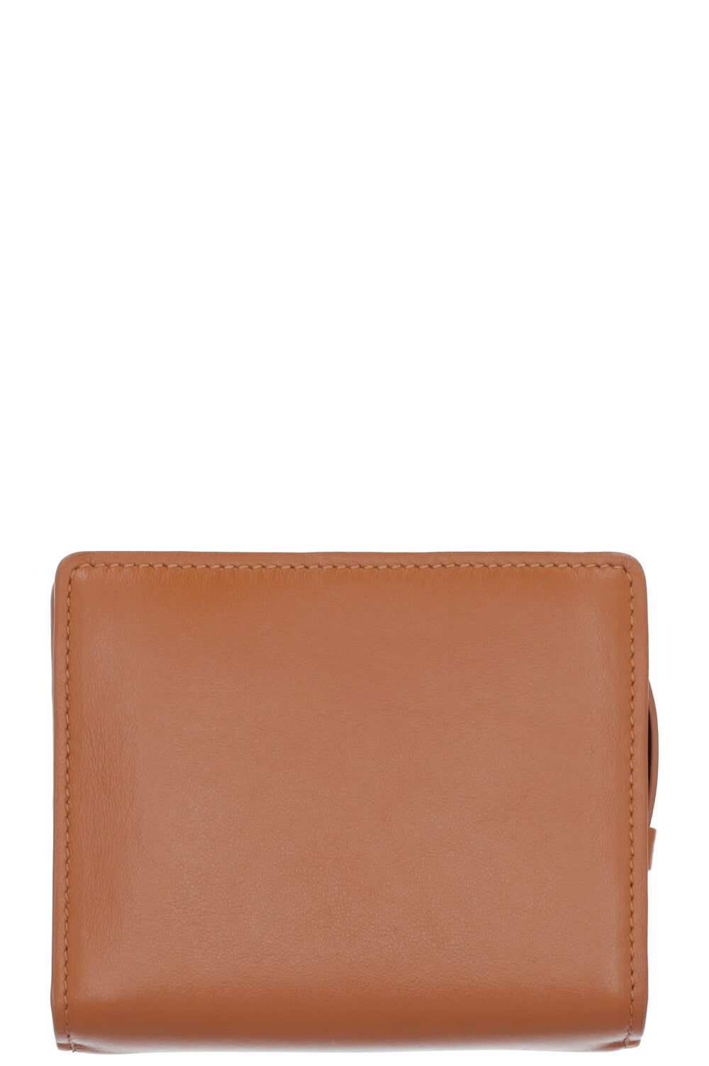 CHLOÉ Sense Compact Wallet Leather Brown