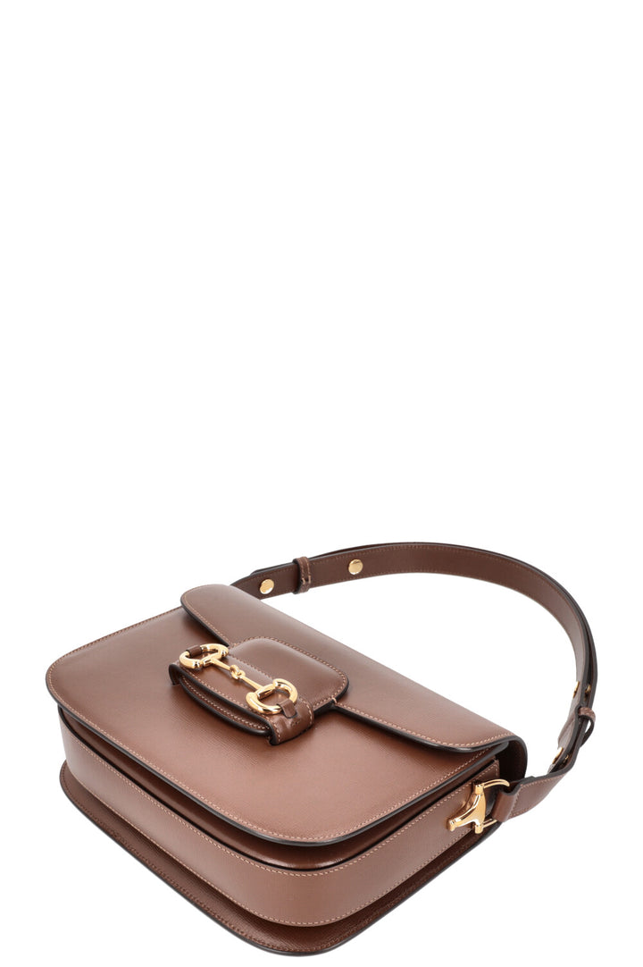 GUCCI Horsebit 1955 Shoulder Bag Brown