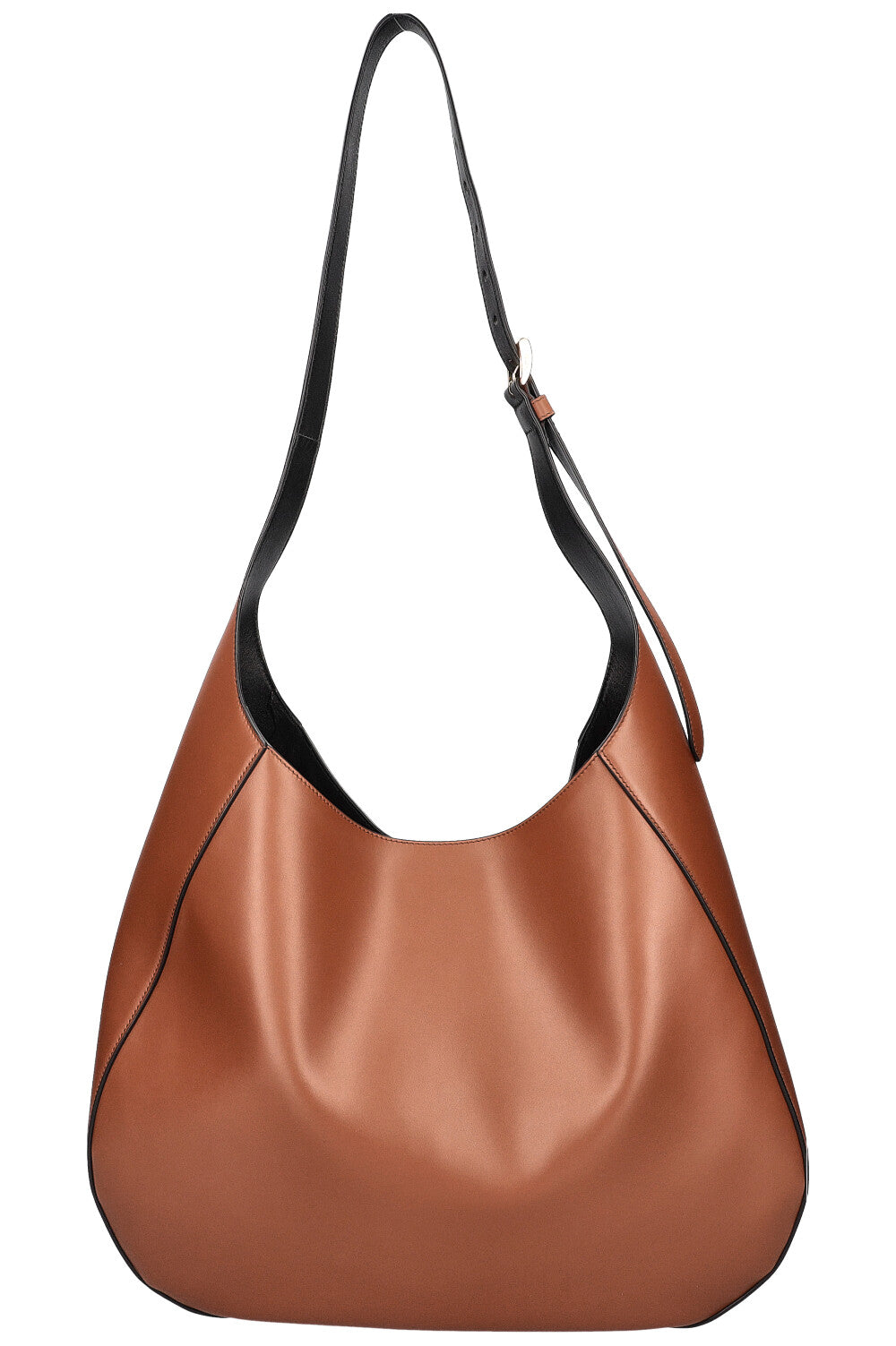 PRADA Logo Hobo Bag Large Brown