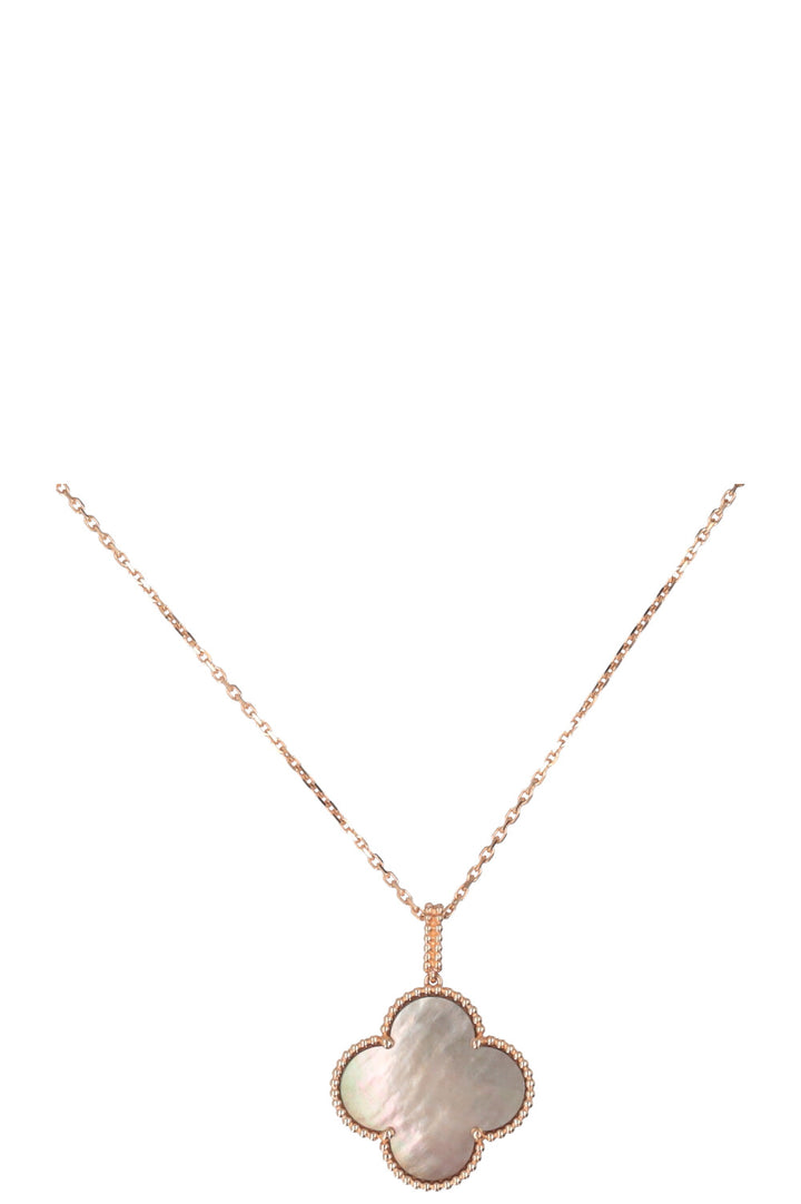 VAN CLEEF&ARPELS Alhambra One Motif Mother Of Pearl Necklace Rose Gold