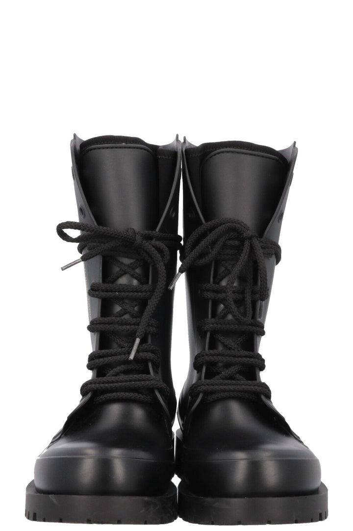 CHRISTIAN DIOR DiorCamp Combat Boots Black PVC