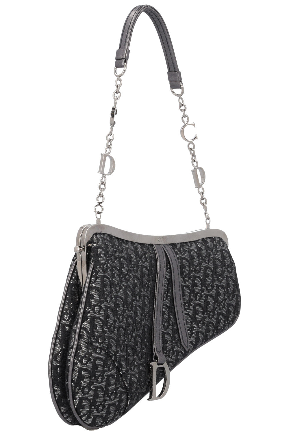 CHRISTIAN DIOR Micro Saddle Bag MNG Grey