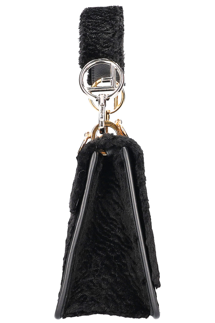 FENDI Kan I F Shoulder Bag Velvet Black