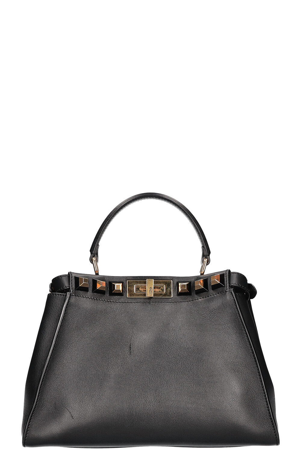 FENDI Medium Peekaboo Bag with Studded Detail Black REAWAKE