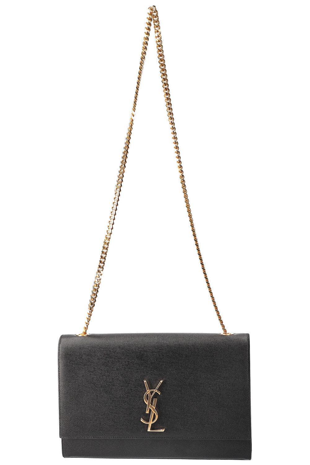 SAINT LAURENT Large Kate Bag Grained Black