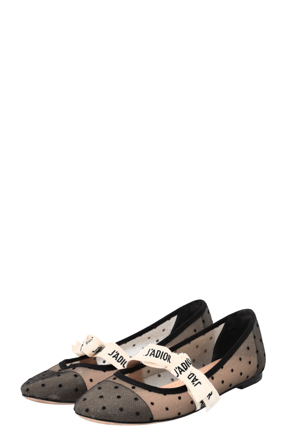 CHRISTIAN DIOR J´Adior Polka Dot Ballet Flats Black