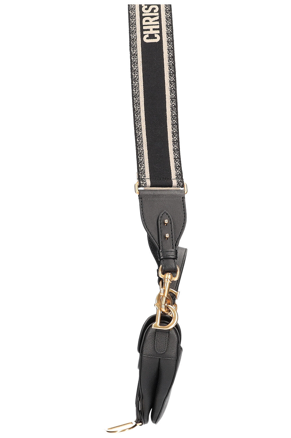CHRISTIAN DIOR Mini Saddle Bag with Strap Black