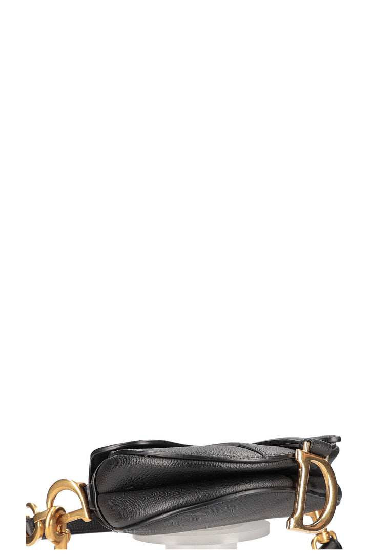 CHRISTIAN DIOR Mini Saddle Bag with Strap Black