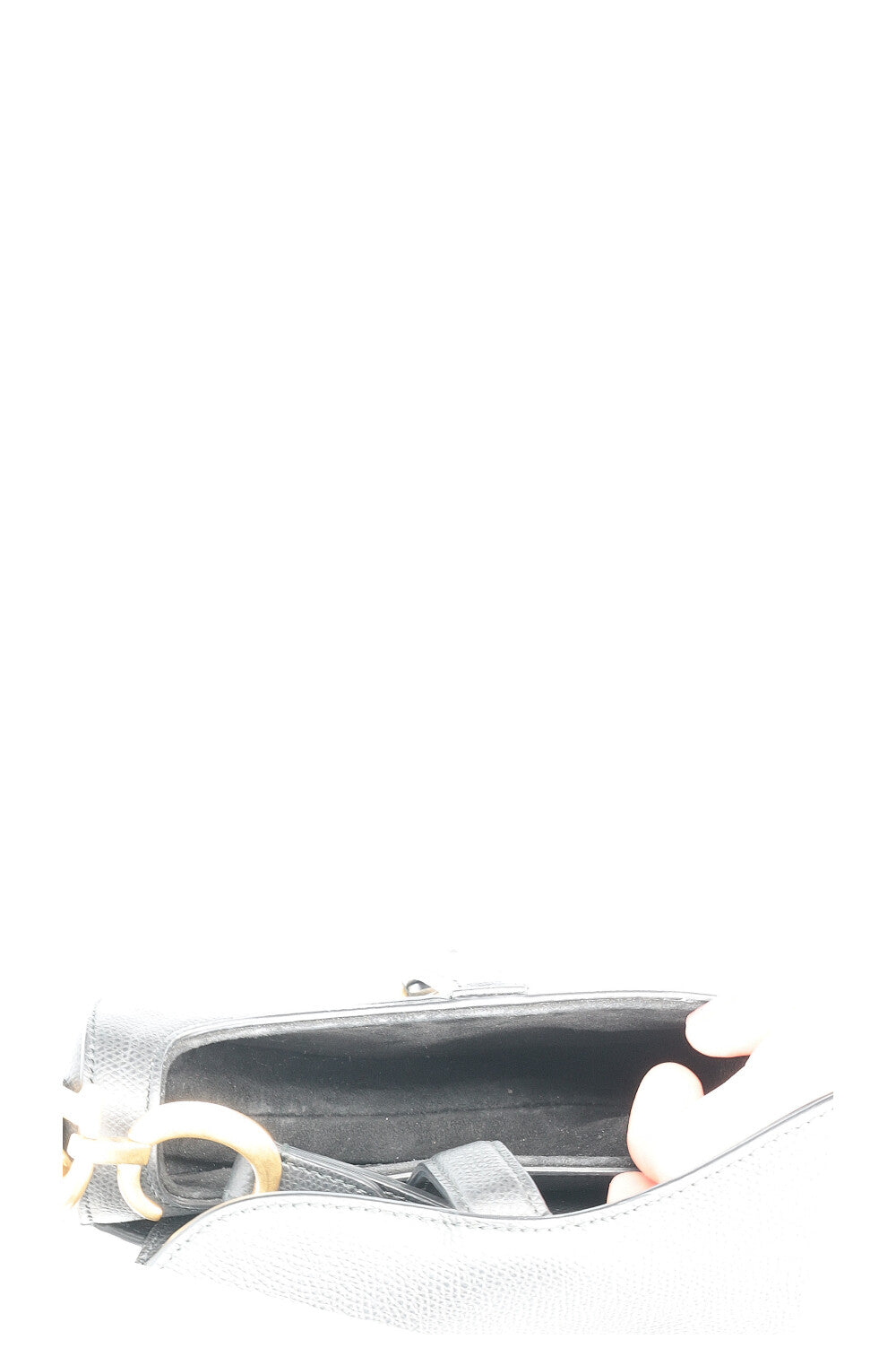 CHRISTIAN DIOR Mini Saddle Bag with Strap Black