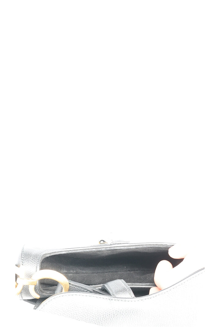 CHRISTIAN DIOR Mini Saddle Bag with Strap Black