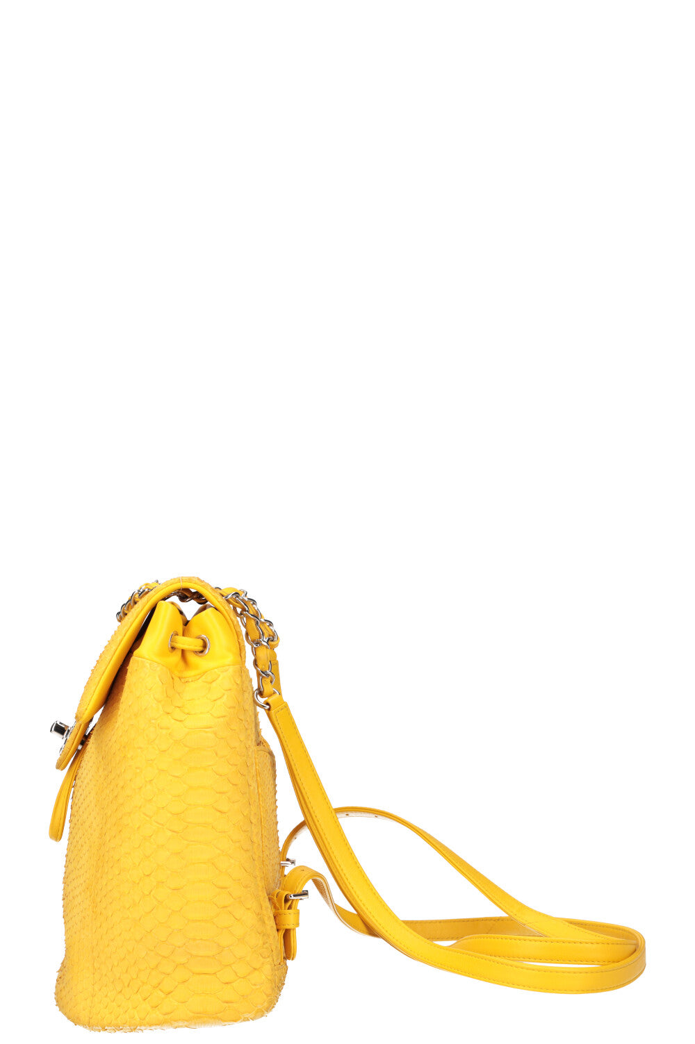 CHANEL Urban Spirit Backpack Python Yellow