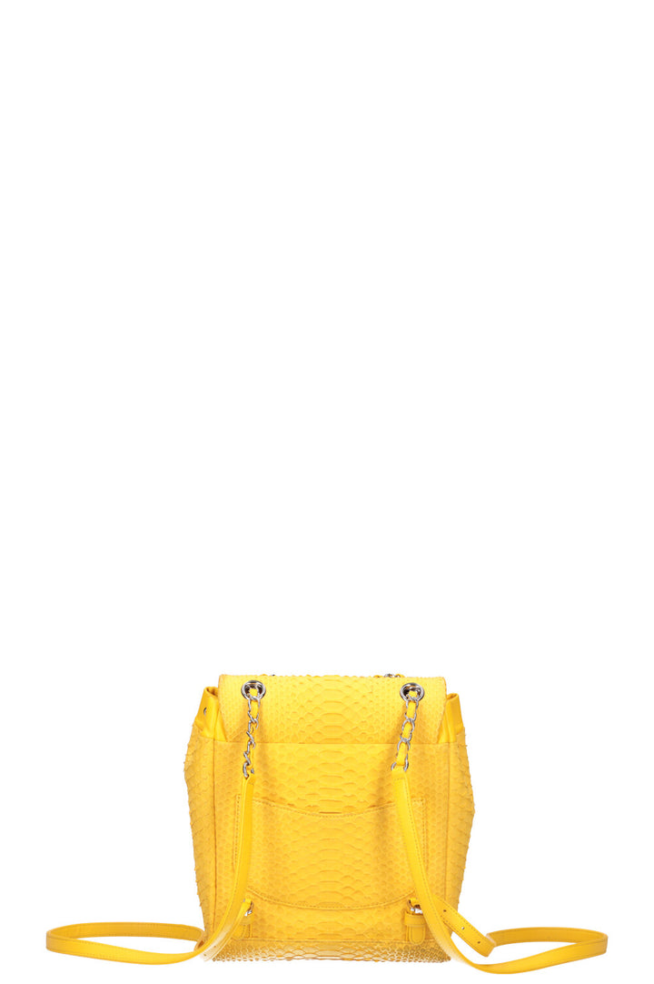 CHANEL Urban Spirit Backpack Python Yellow