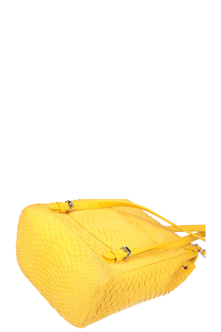 CHANEL Urban Spirit Backpack Python Yellow