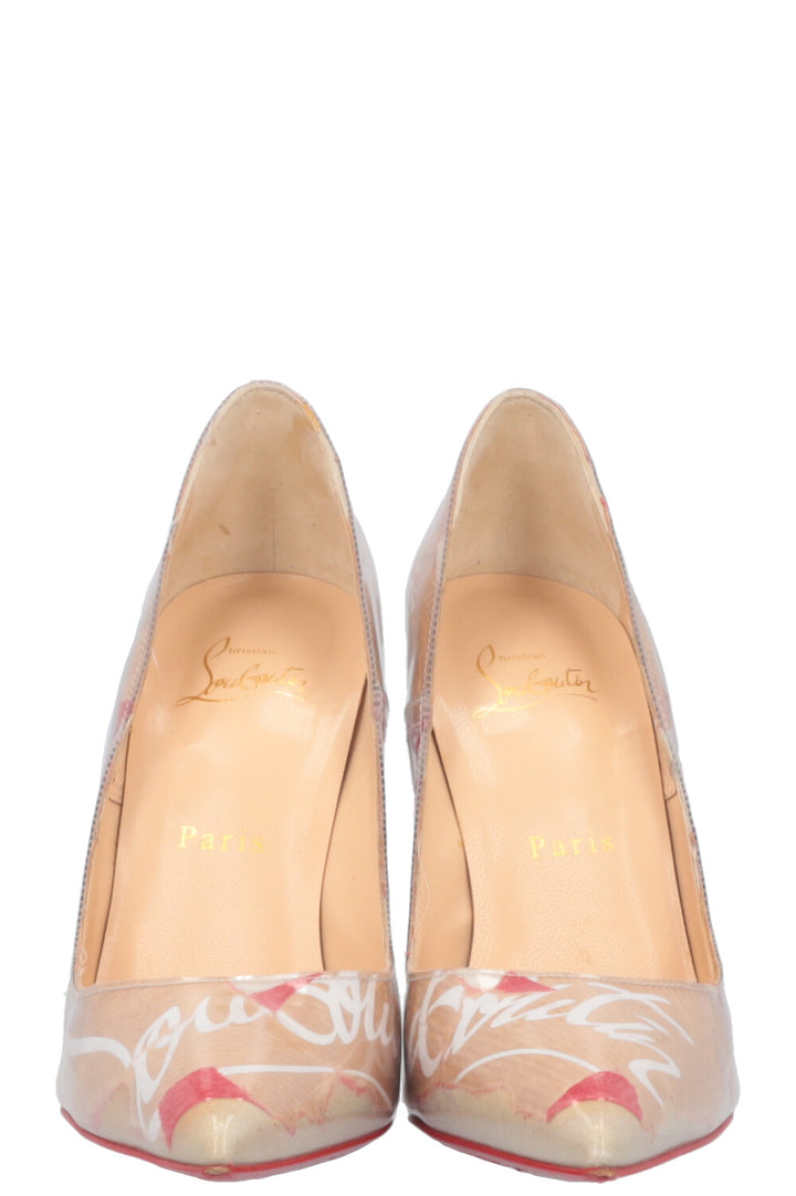 CHRISTIAN LOUBOUTIN Kraft Pigalle Follies Heels Beige