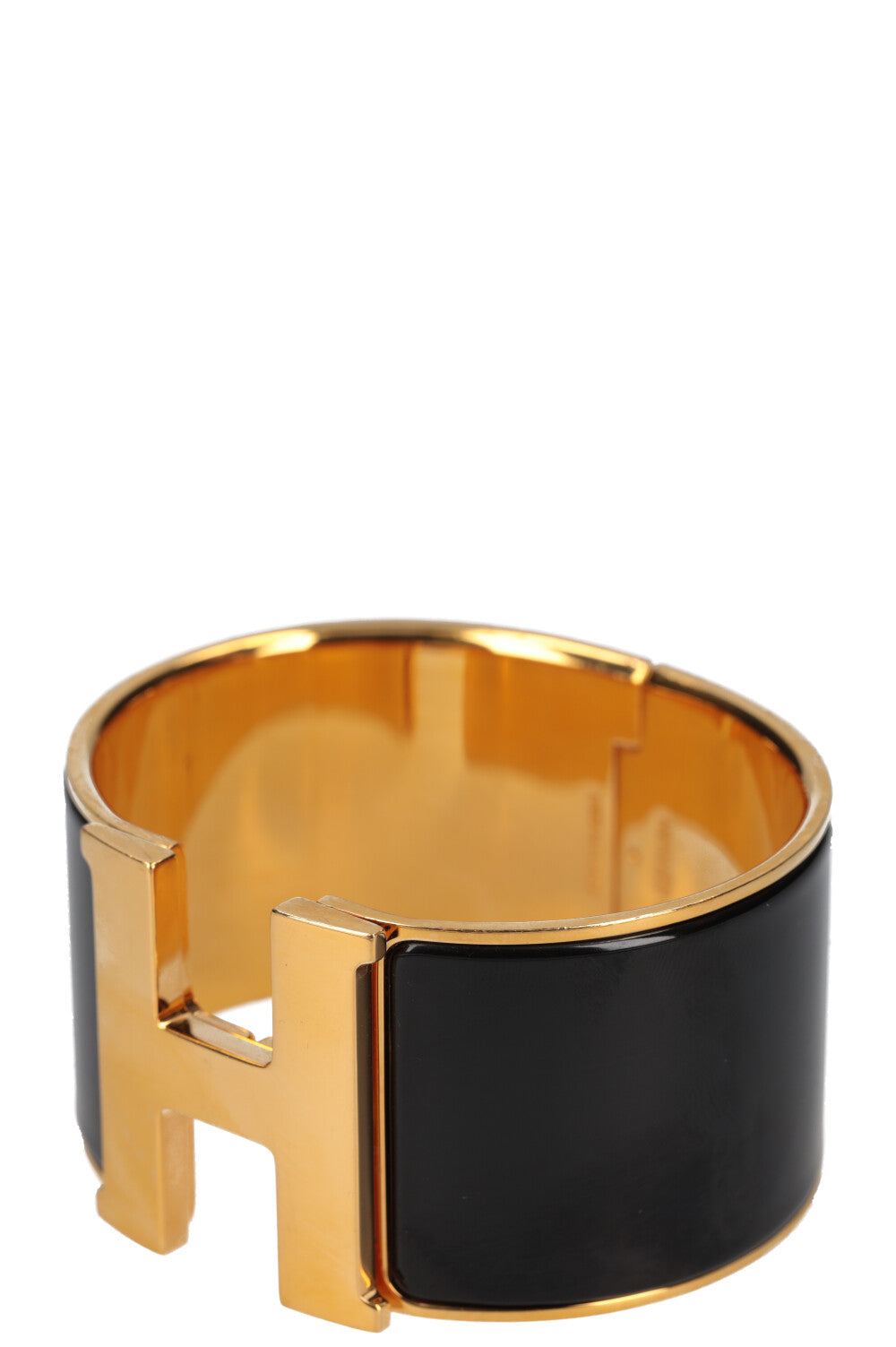 HERMÈS Extra Wide Clic Clac H Bracelet Black