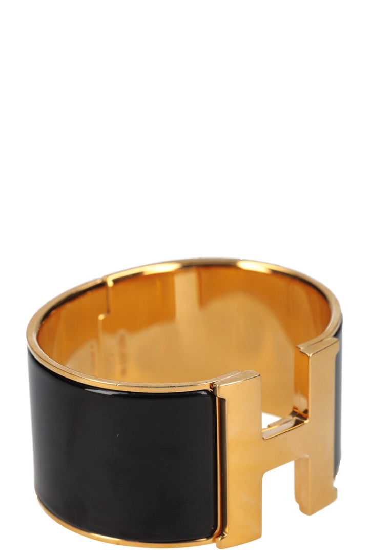 HERMÈS Extra Wide Clic Clac H Bracelet Black