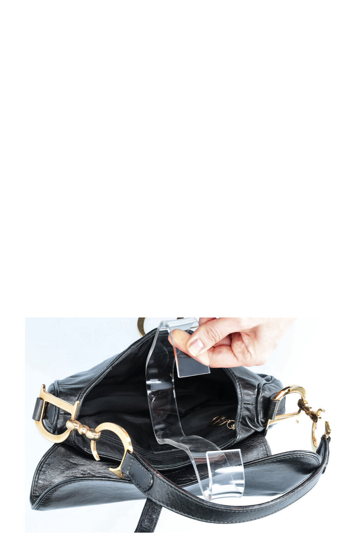 CHRISTIAN DIOR Vintage Saddle Bag Black