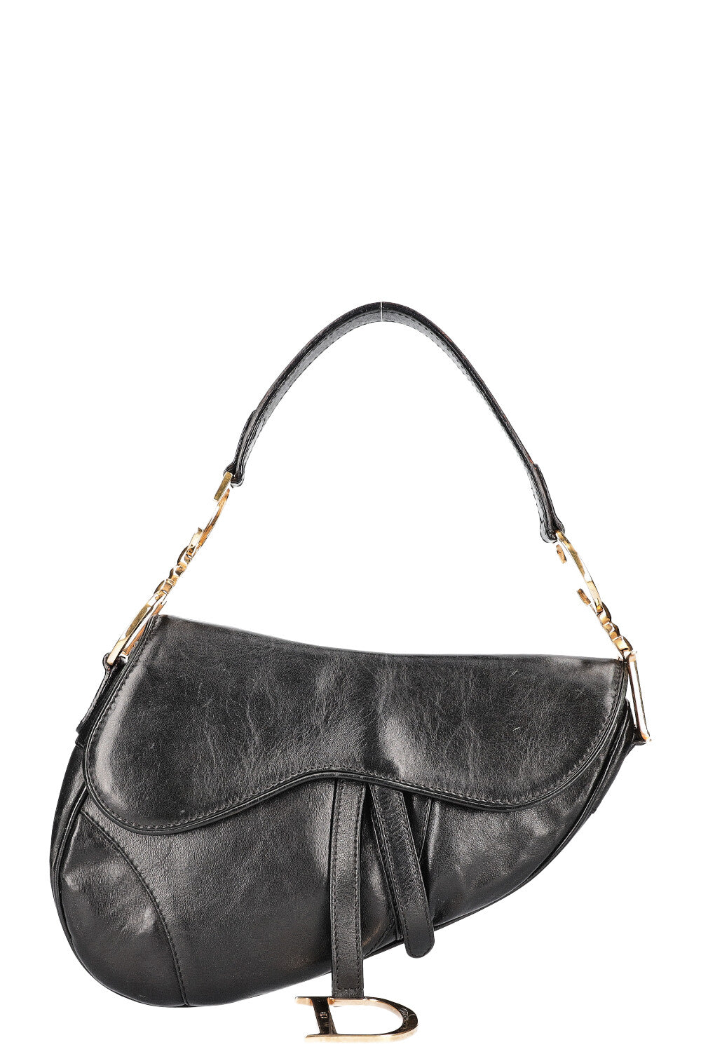 CHRISTIAN DIOR Vintage Saddle Bag Black