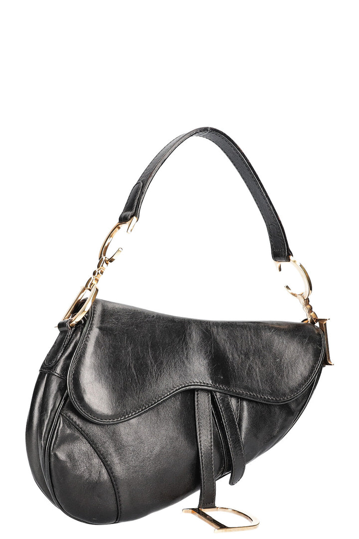 CHRISTIAN DIOR Vintage Saddle Bag Black