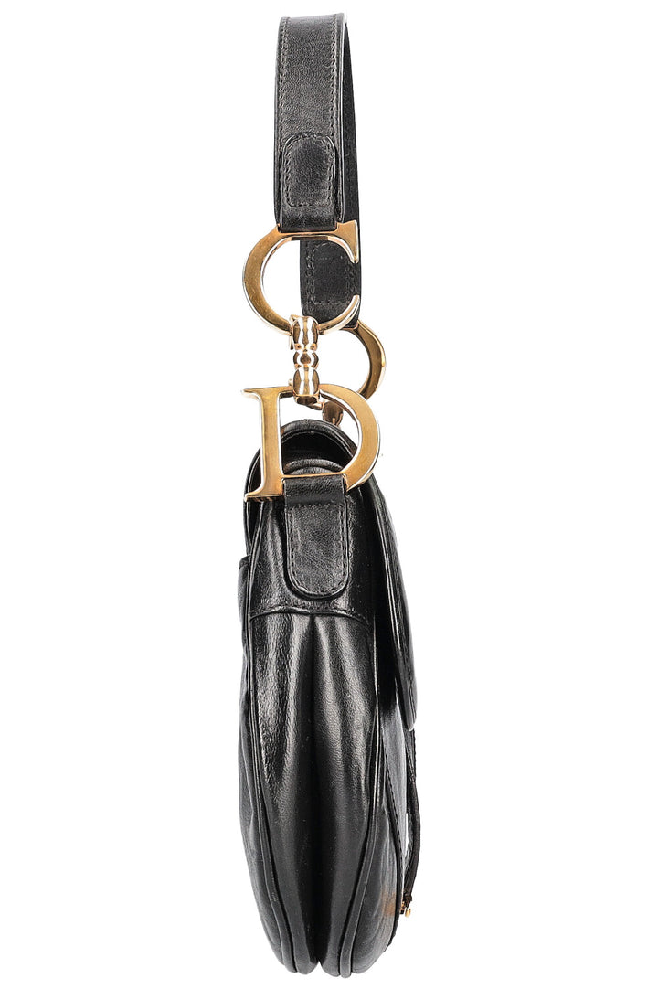 CHRISTIAN DIOR Vintage Saddle Bag Black