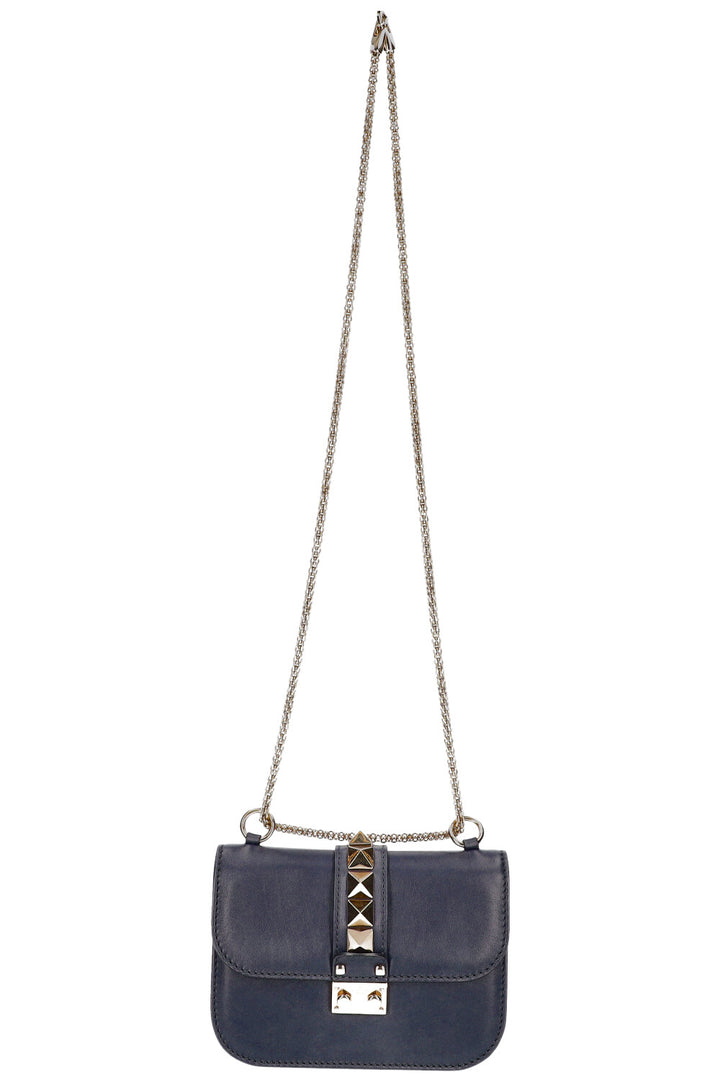 VALENTINO Glam Lock Small Navy Blue