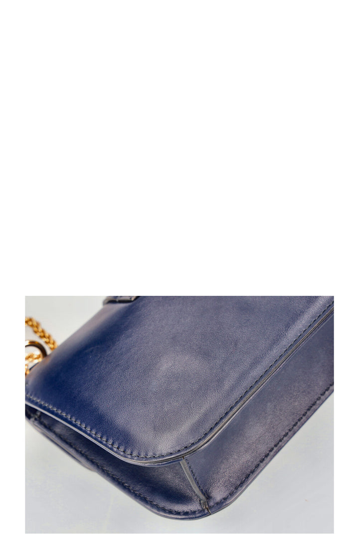 VALENTINO Glam Lock Small Navy Blue