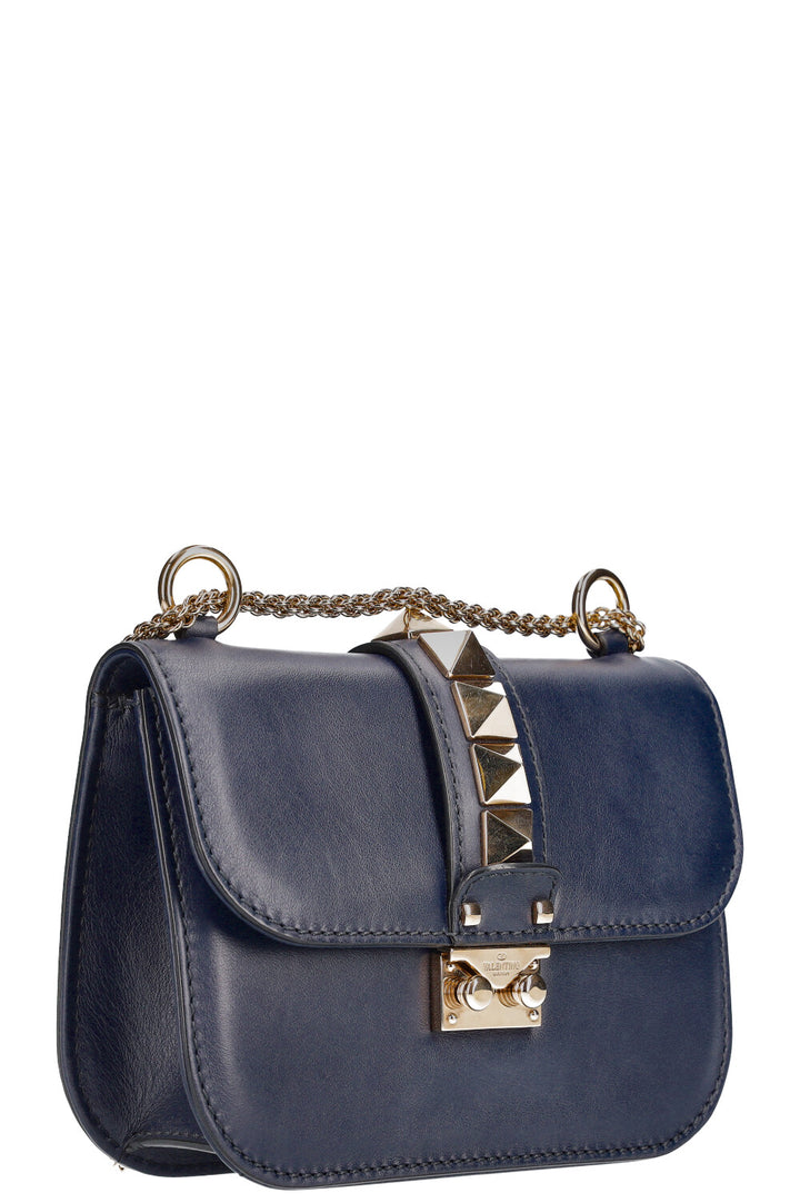 VALENTINO Glam Lock Small Navy Blue