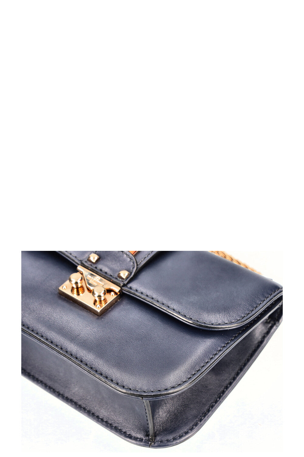 VALENTINO Glam Lock Small Navy Blue