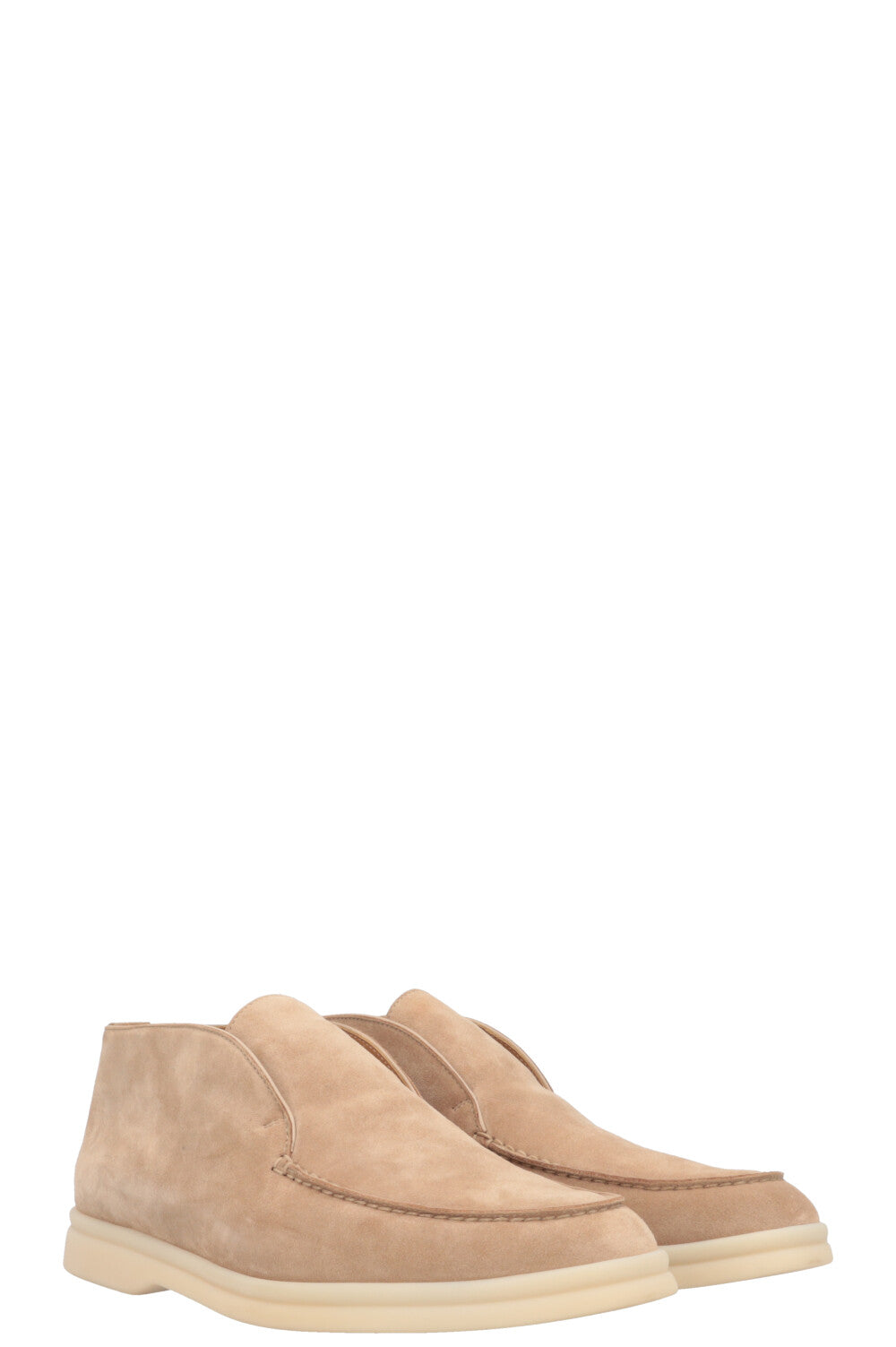 LORO PIANA Open Walk Boots Suede Beige