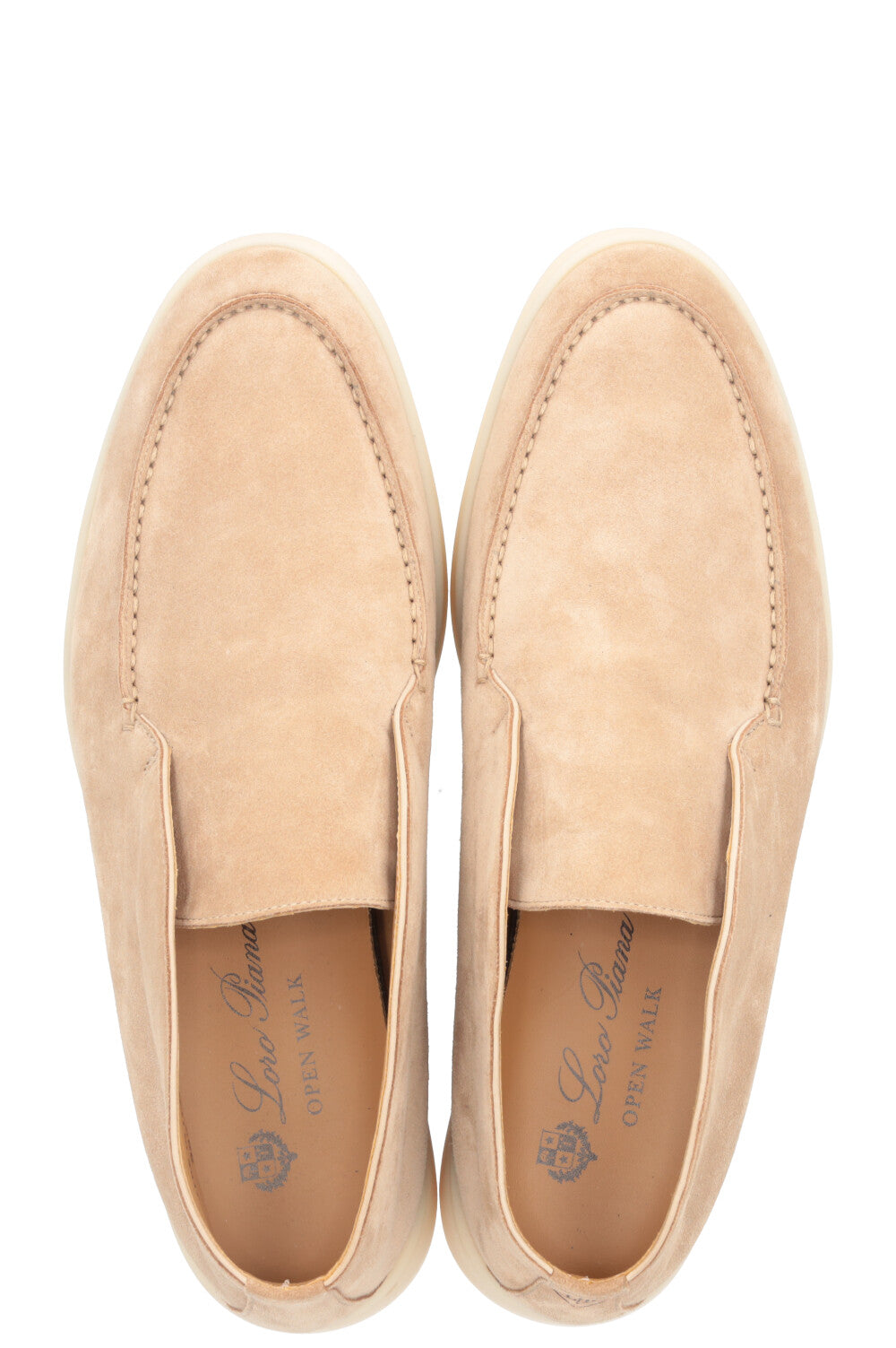 LORO PIANA Open Walk Boots Suede Beige