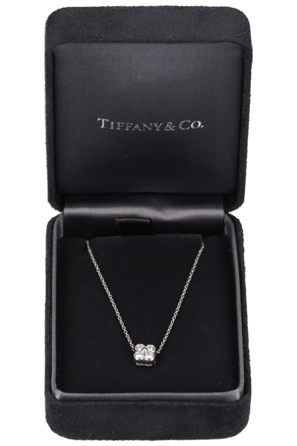 TIFFANY&CO. 4 Bezel Flower Necklace Diamonds