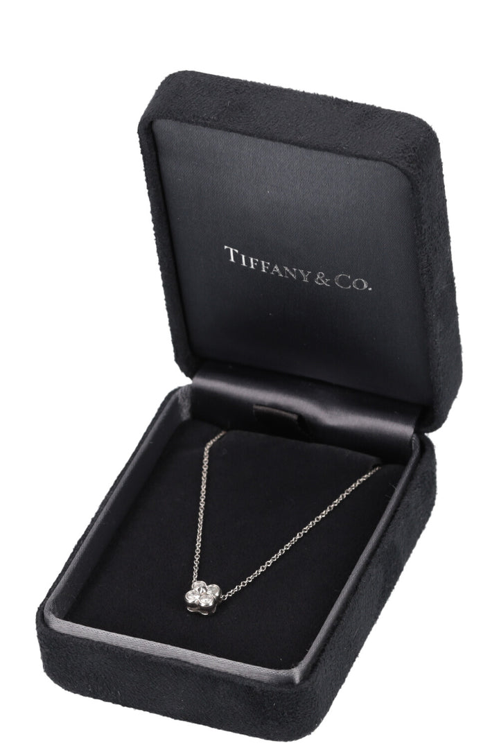 TIFFANY&CO. 4 Bezel Flower Necklace Diamonds