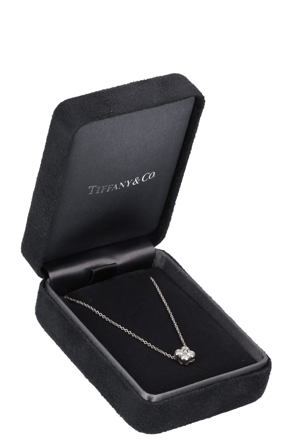 TIFFANY&CO. 4 Bezel Flower Necklace Diamonds