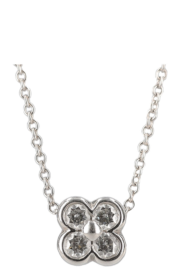 TIFFANY&amp;CO. 4 Bezel Flower Necklace Diamonds