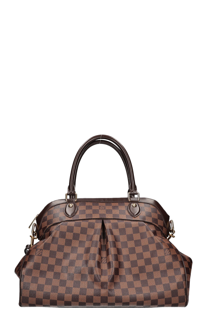 LOUIS VUITTON 2010 Trevi Handbag Damier Ebene Canvas