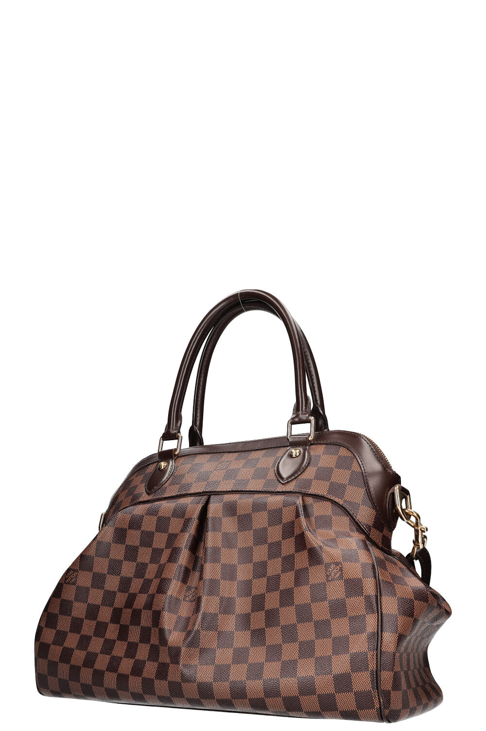 LOUIS VUITTON 2010 Trevi Handbag Damier Ebene Canvas