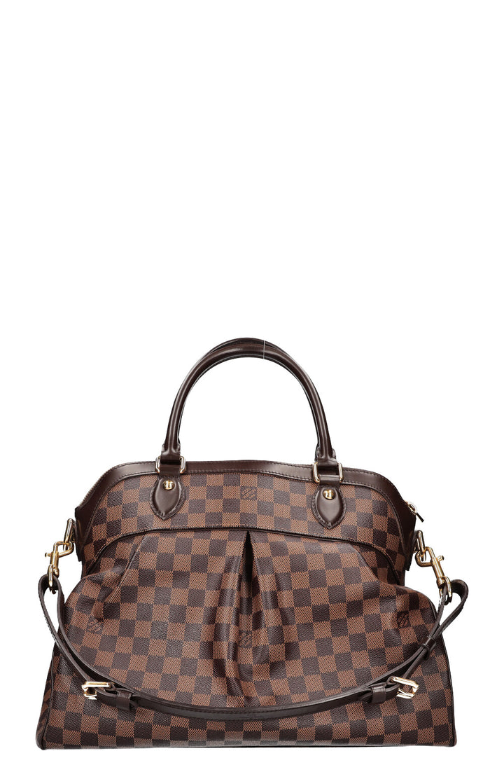 LOUIS VUITTON 2010 Trevi Handbag Damier Ebene Canvas