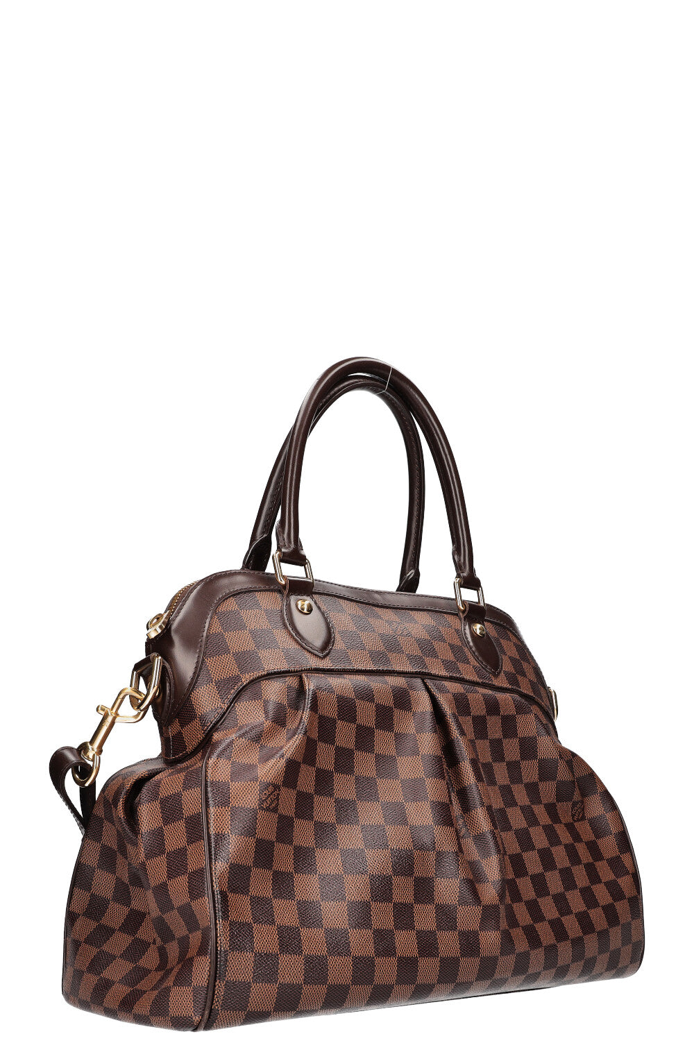 LOUIS VUITTON 2010 Trevi Handbag Damier Ebene Canvas