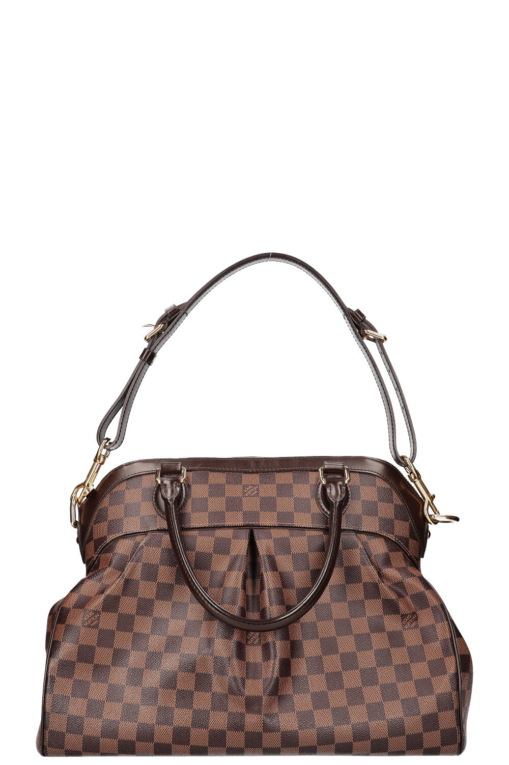 LOUIS VUITTON 2010 Trevi Handbag Damier Ebene Canvas