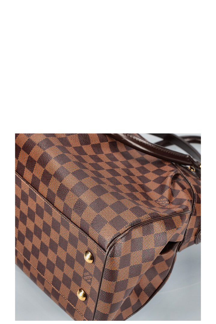 LOUIS VUITTON 2010 Trevi Handbag Damier Ebene Canvas