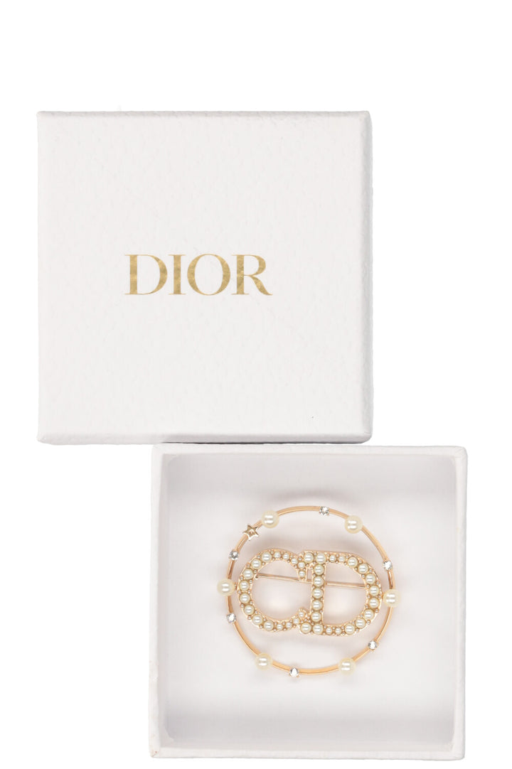 CHRISTIAN DIOR Clair D Lune Brooch Pearls