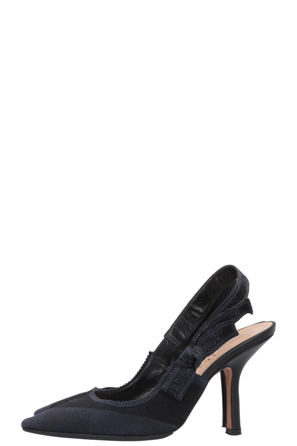 CHRISTIAN DIOR J'Adior Slingback Heels Denim Navy