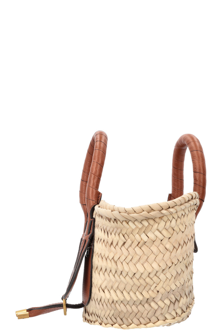 CHLOÉ Mini Marcie Basket Bag Beige Brown