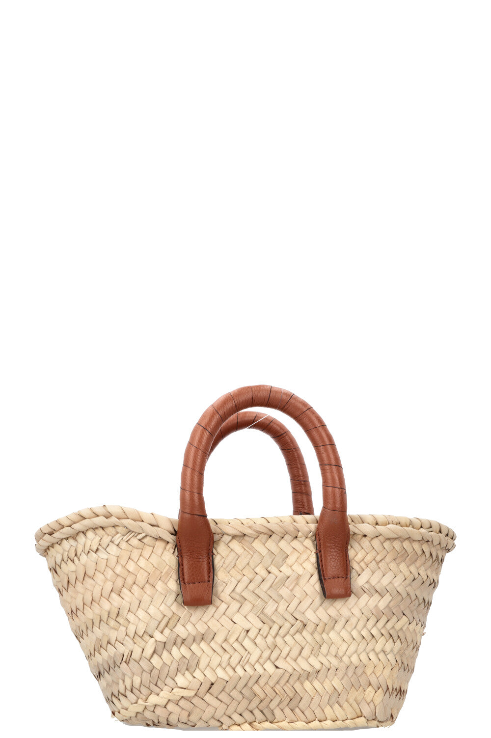 CHLOÉ Mini Marcie Basket Bag Beige Brown