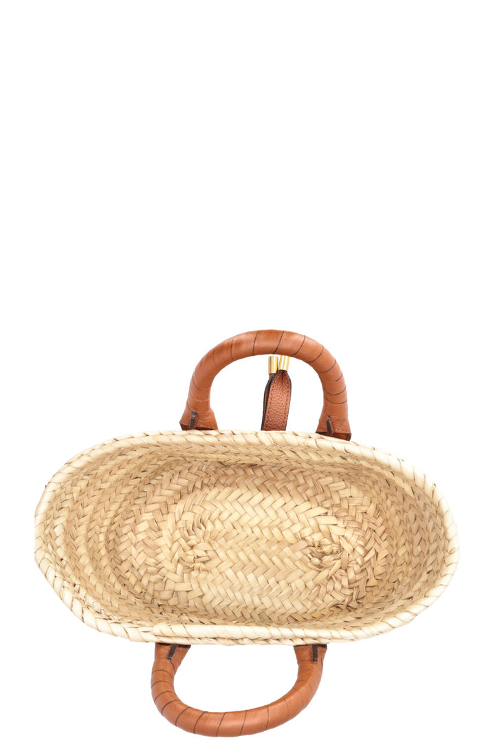 CHLOÉ Mini Marcie Basket Bag Beige Brown