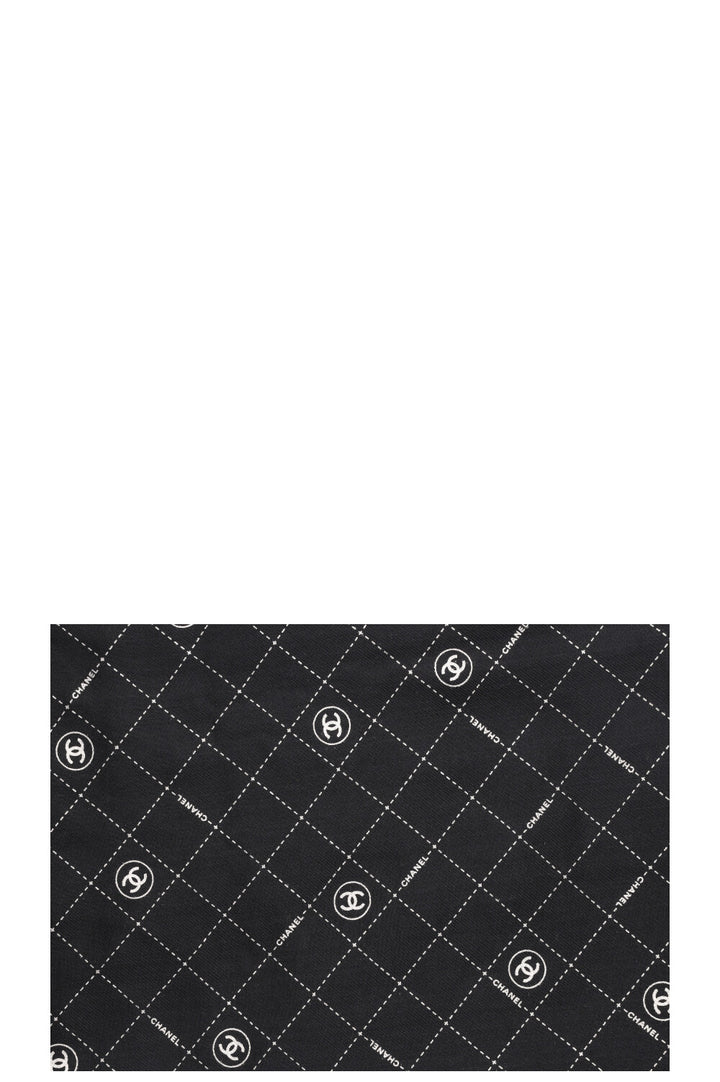 CHANEL Logo Scarf Black