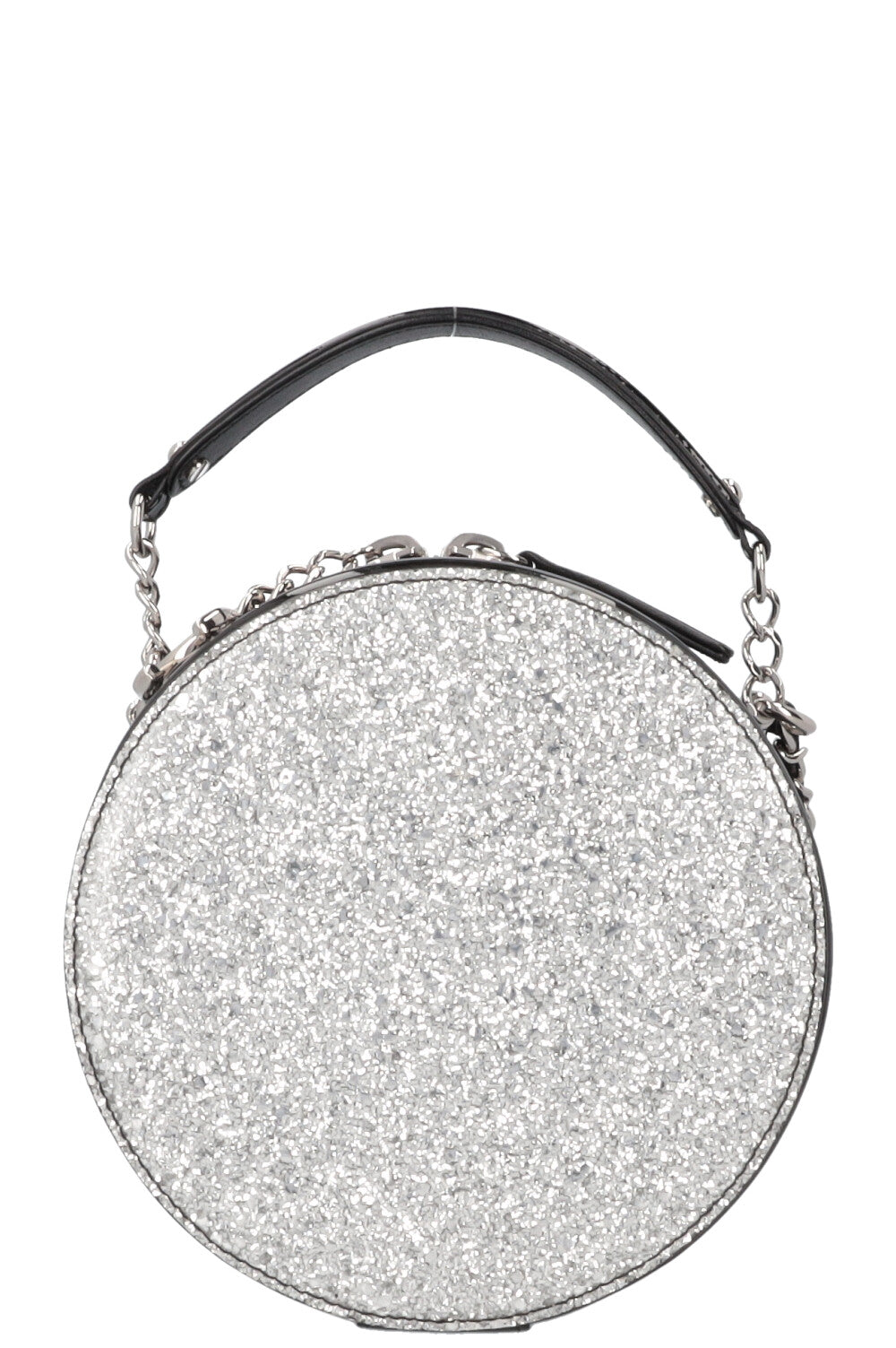 CHANEL Evening On The Moon Crossbody Bag Glitter Silver